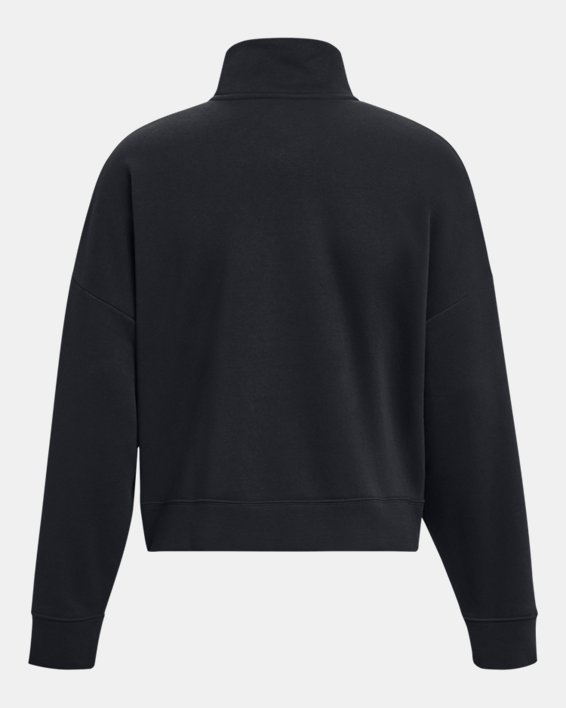 Women's UA Essential Fleece ½ Zip, Black, pdpMainDesktop image number 5